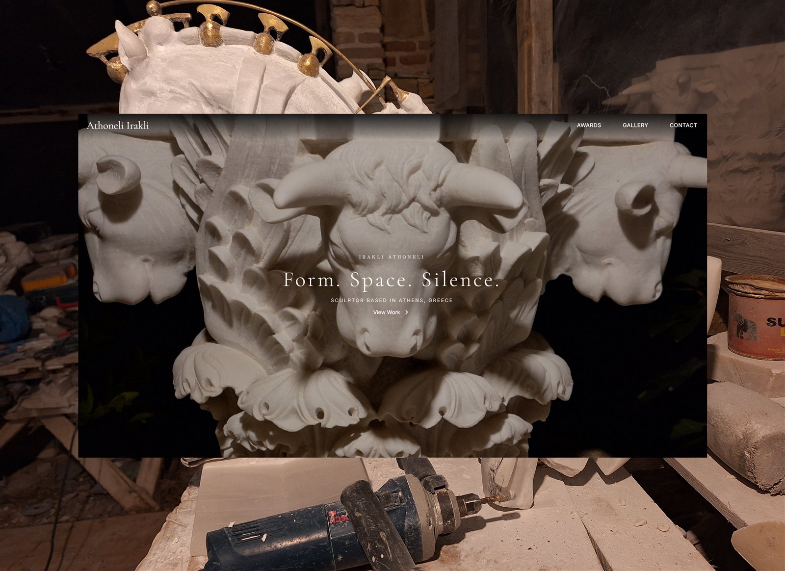 Athoneli Art website — Form. Space. Silence.