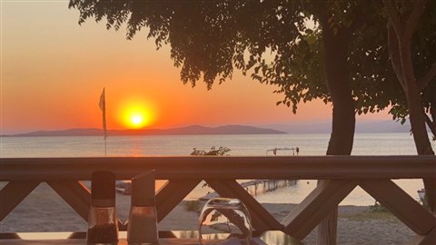 Sunset over Ouranoupoli, Greece