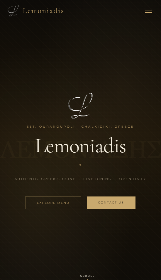 Lemoniadis website on mobile